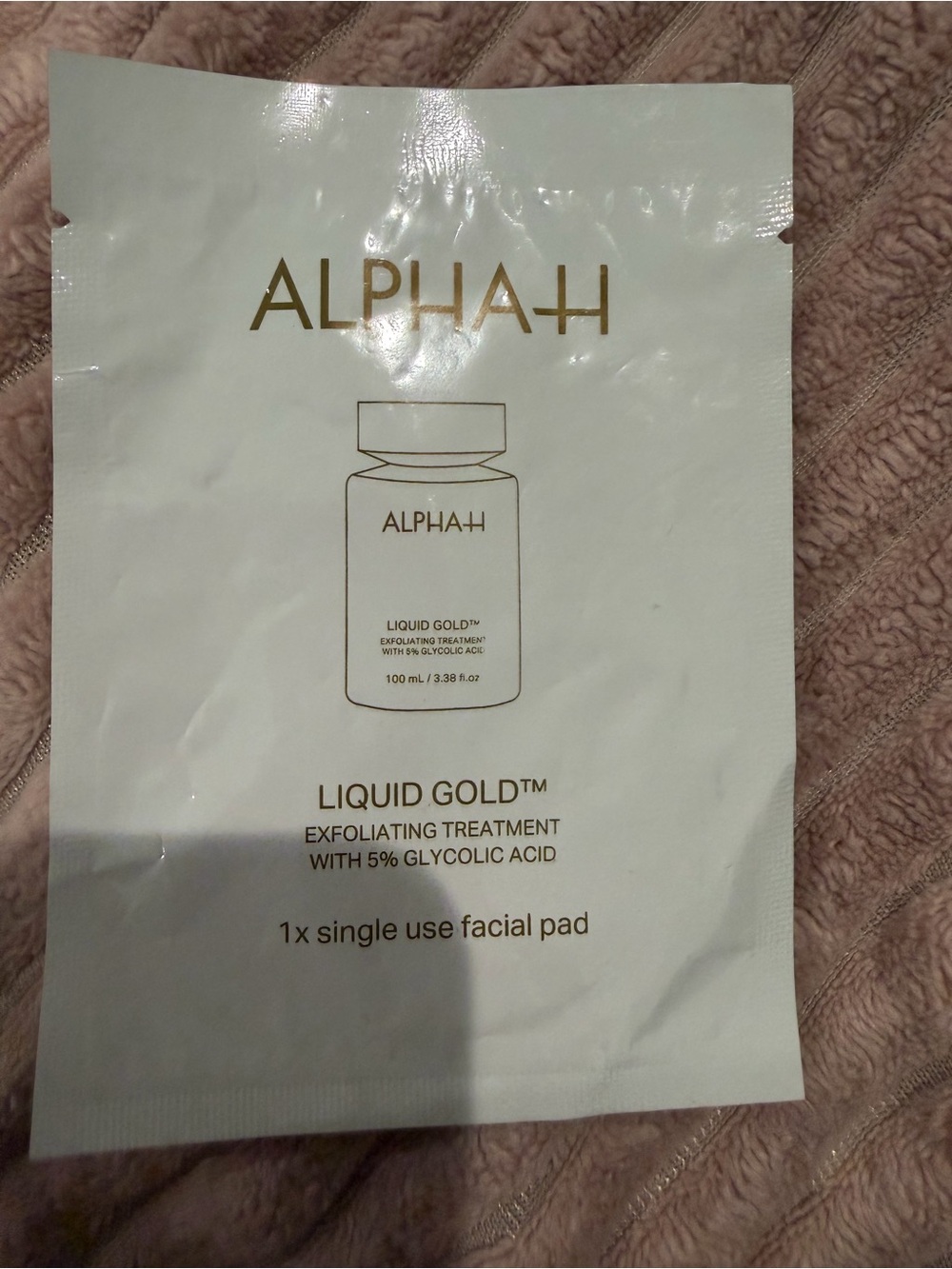 Ulta Beauty Alpha-H Liquid Gold Exfoliating Facial Pad - White & Gold